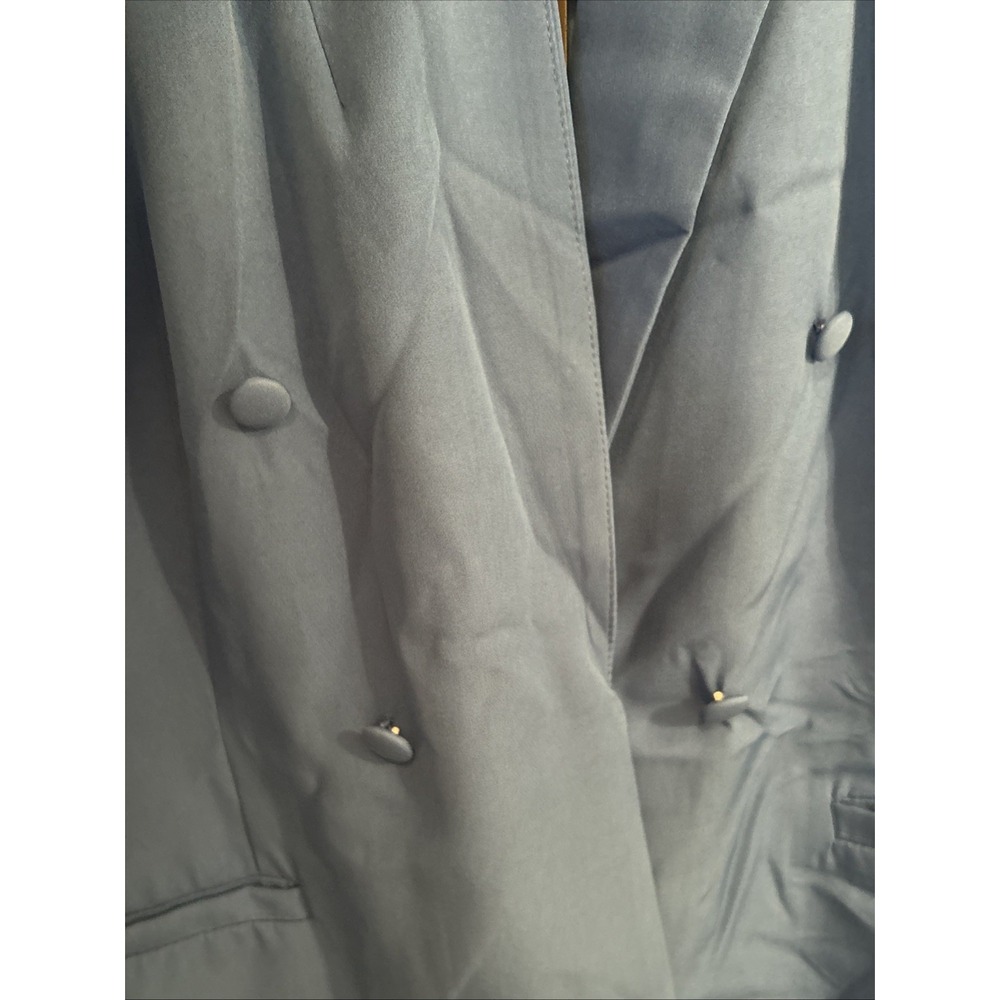 Pretty Little Thing NWT Women's Plus Size 18 US Blue Woven Suit Jacket Blazer - Picture 2 of 6